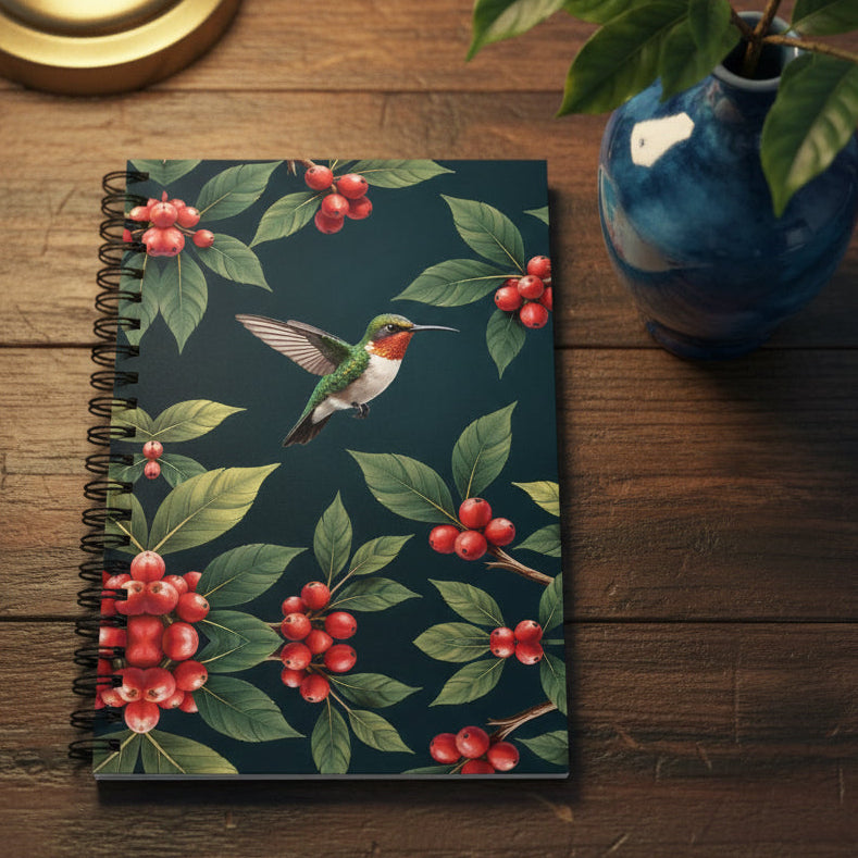 First Light Spiral Notebook - Cafetal Mágico 140 Dotted Pages | Yolotti